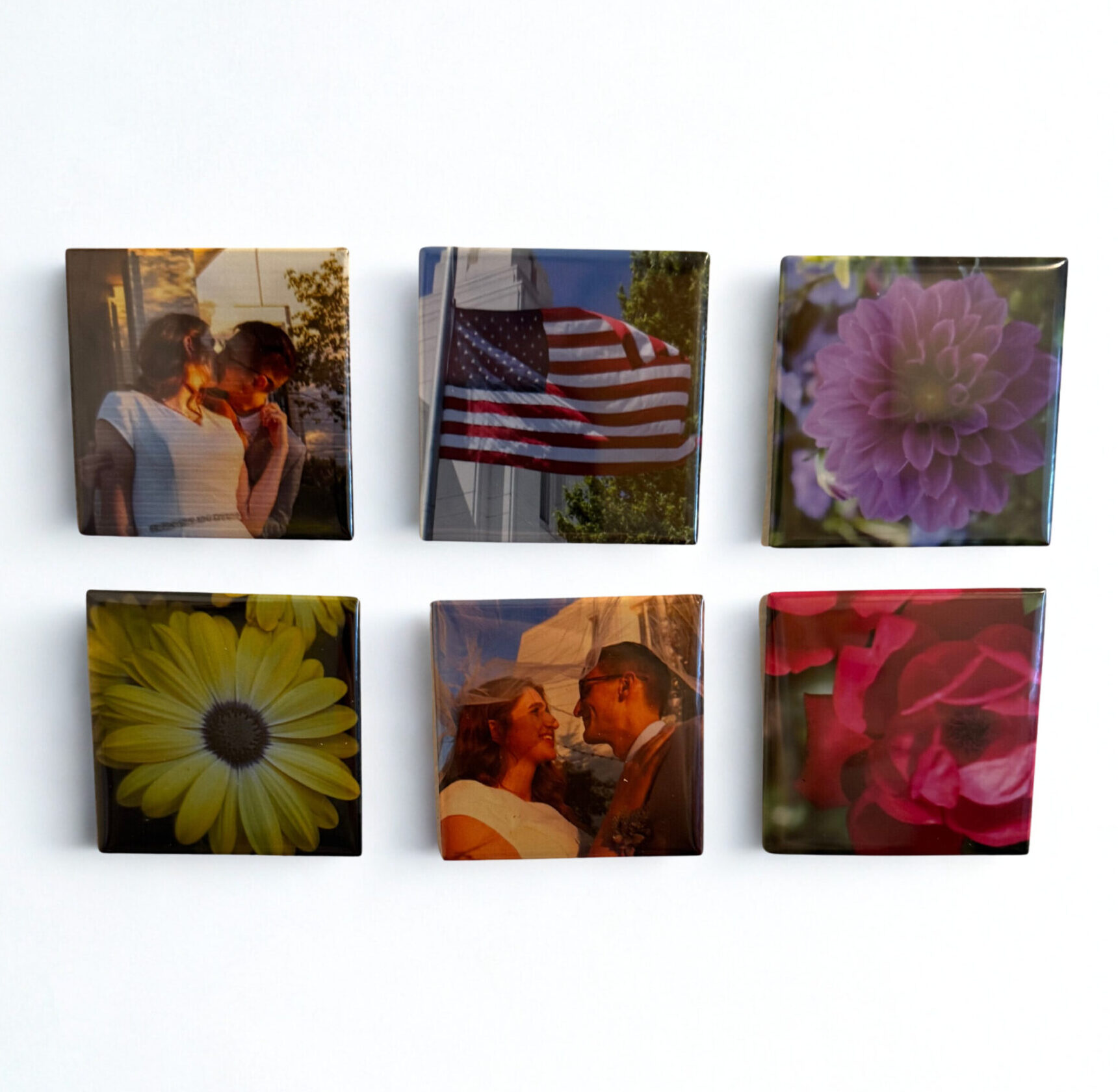 6 Custom 2x2-Inch Magnets Package